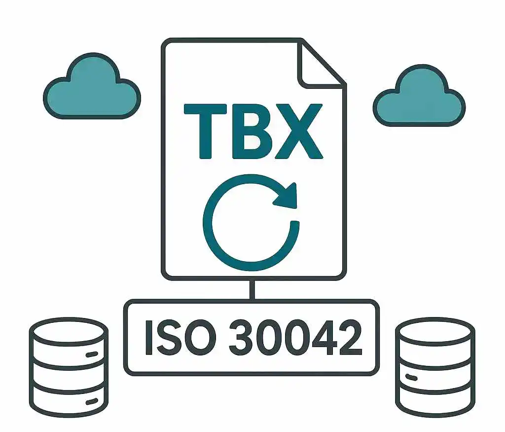Illustration: TBX (ISO 30042) als Austauschstandard für Terminologiedaten